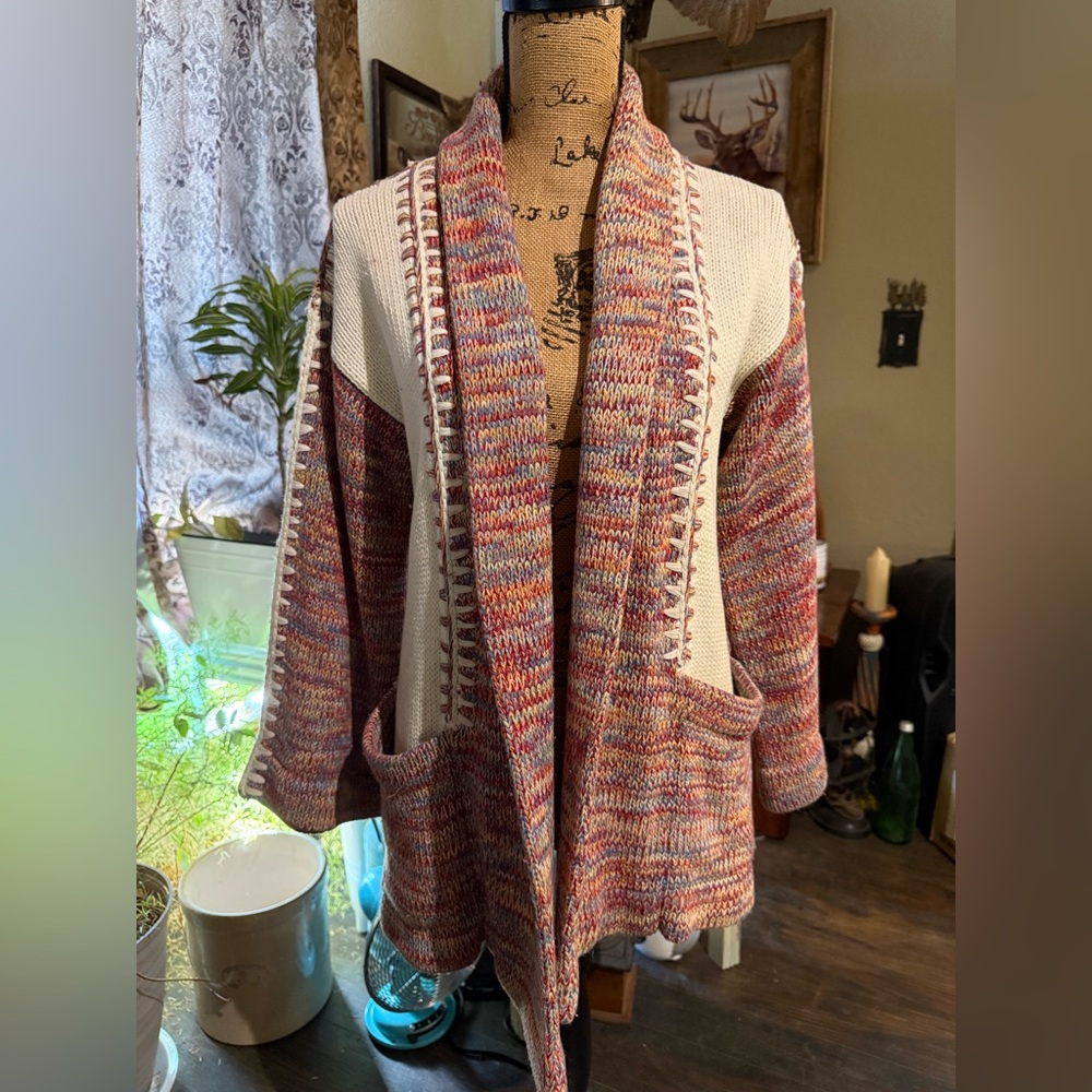 Cozy Multicolor Knit Cardigan